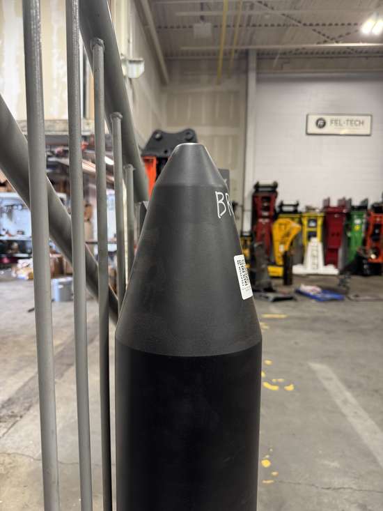 Moil point hydraulic breaker tool bit in Fel-Tech warehouse